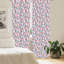 Panneau coulissant floral semi-diaphane avec passe-tringle-1647032702