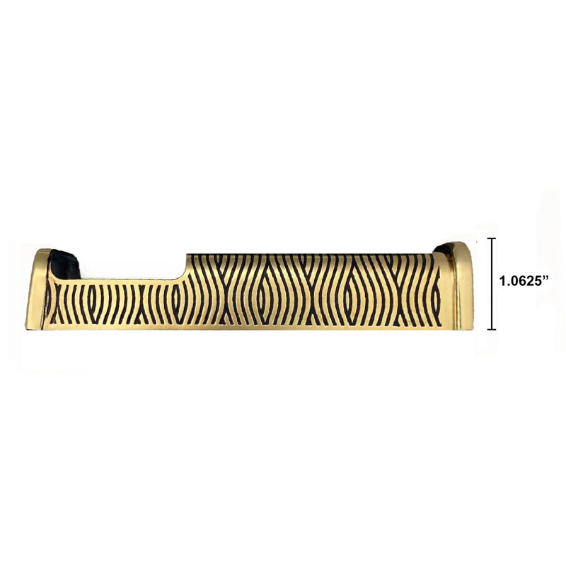Couvre-sonnette Waves, Laiton satiné