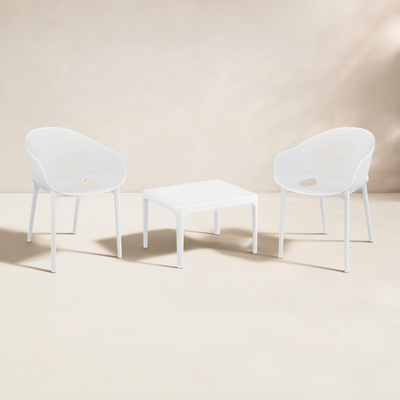 Farrah 2-Person Patio Seating Group, White