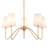 5-Light Gold Chandeliers for Dining Room with White Shade-650815731