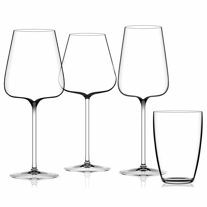 Almeta 790ml Crystal Red Wine Glass Set