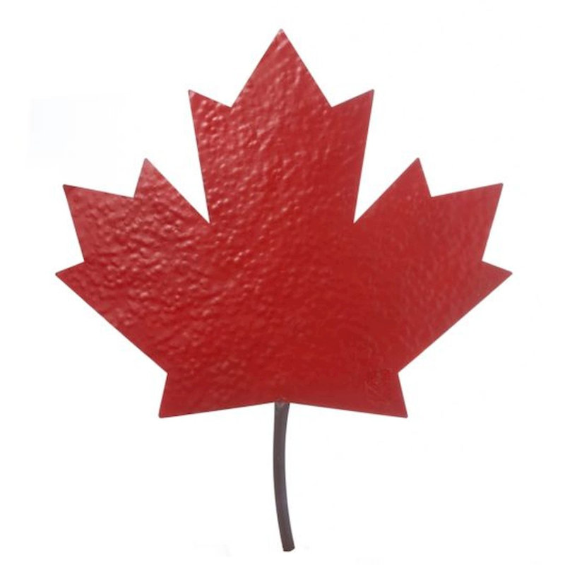 Décoration feuille d'érable rouge, H 33 po x l 20 po x P 0,5 po