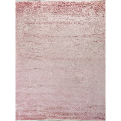 Wool Area Rug in Pink