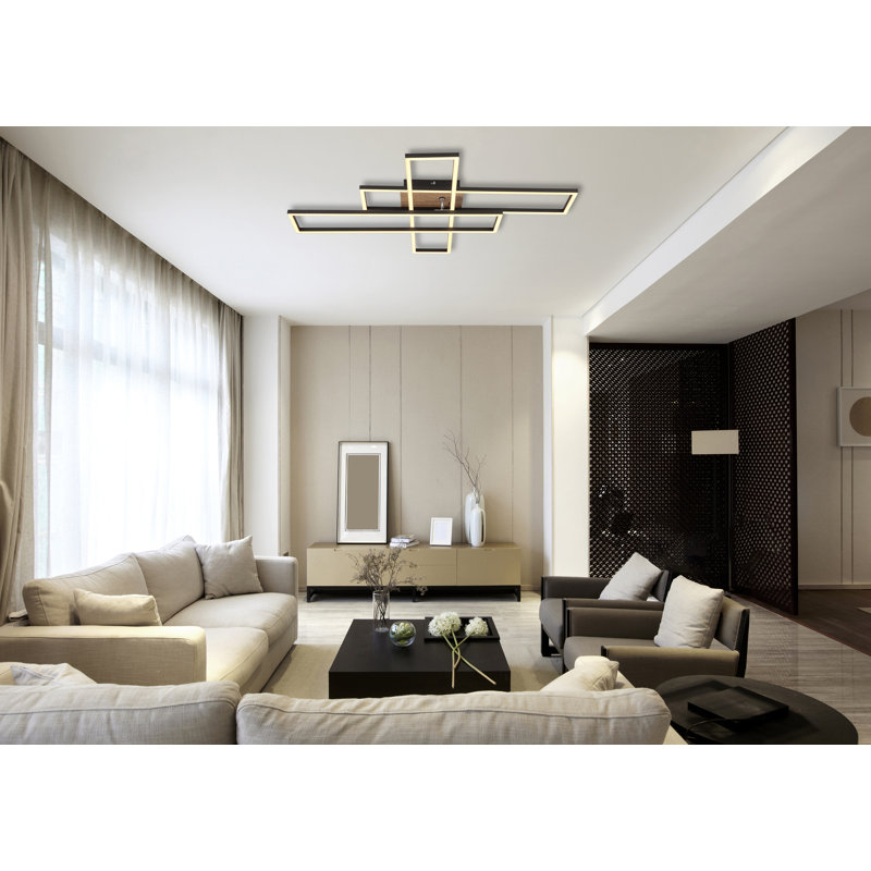Chasitie Aluminium LED Flush Mount, Matte black