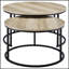 Ensemble de tables basses gigognes 2 pièces Pine, parfaites pour les solutions de salon polyvalentes et peu encombrantes
