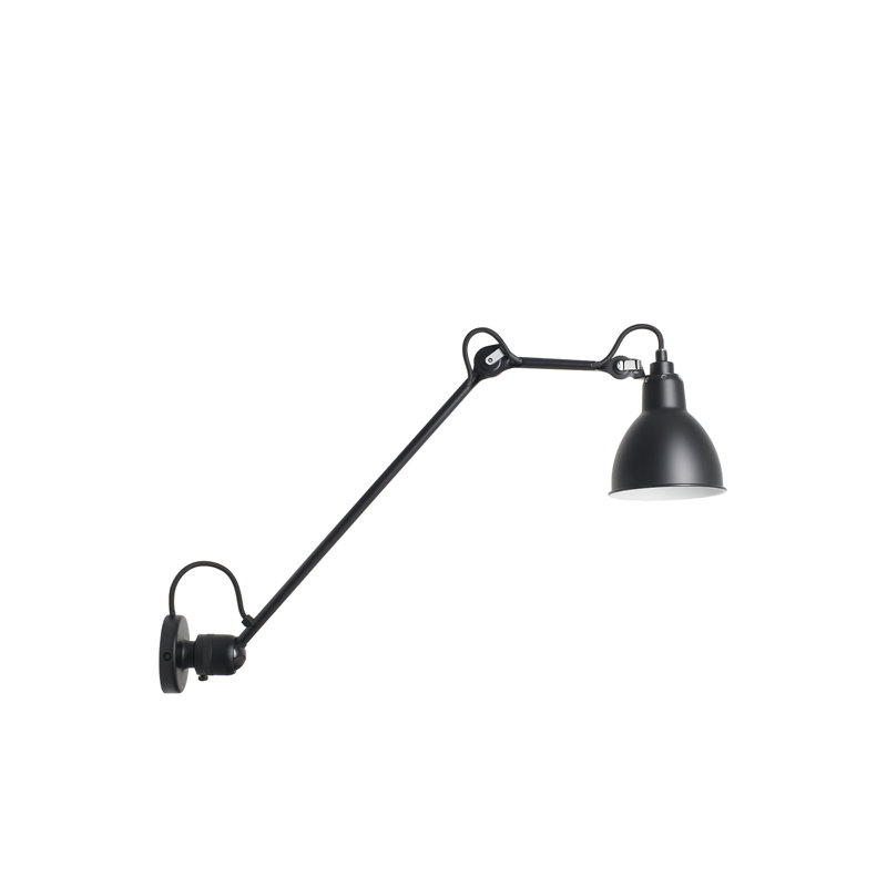 Lampe avec bras pivotant 1 lumière Lampe Gras, Noir