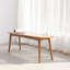 Banc de salle à manger en bois de chêne naturel pour le salon, durable et élégant avec un design demi-rond et des sièges spacieux