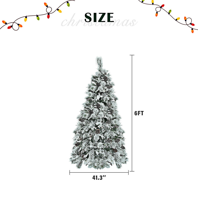 Arbre de Noël 4 pi avec lumières en pin, 6'