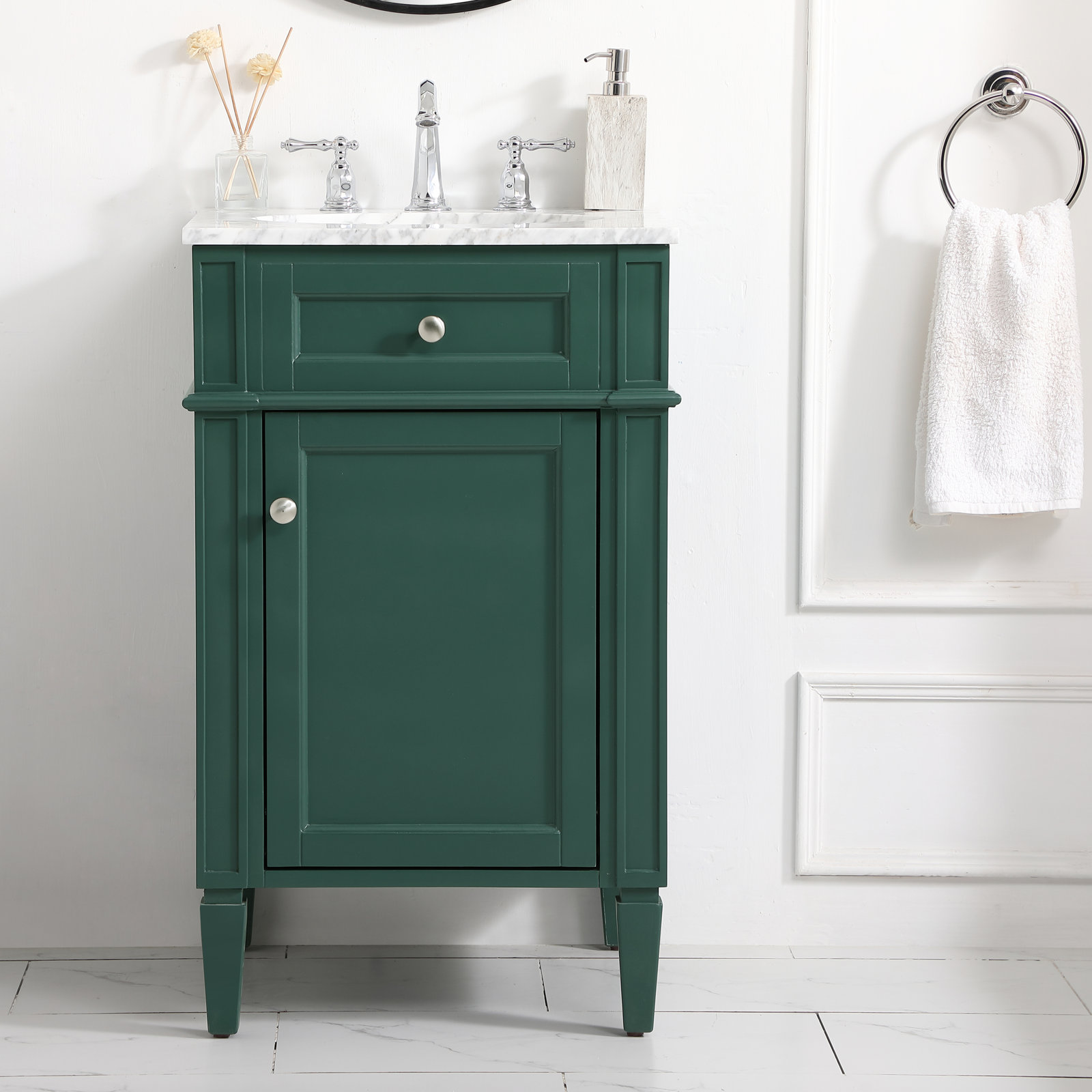 Rivers 21'' Single Bathroom Vanity, Green