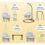 Chaise suspendue, balancelle hamac