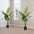 2Pcs Artificial Plant with Base for Indoor Outdoor