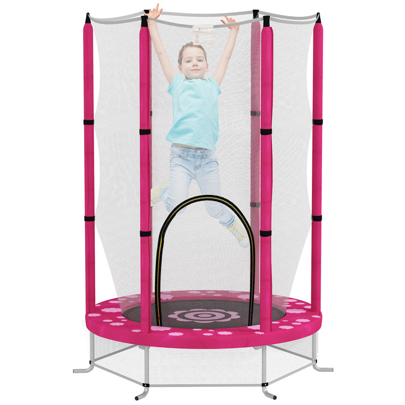 HOMCOM ft Cylinder Kid / Toddler Trampoline