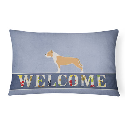  Coussin Staffordshire Bull Terrier Welcome