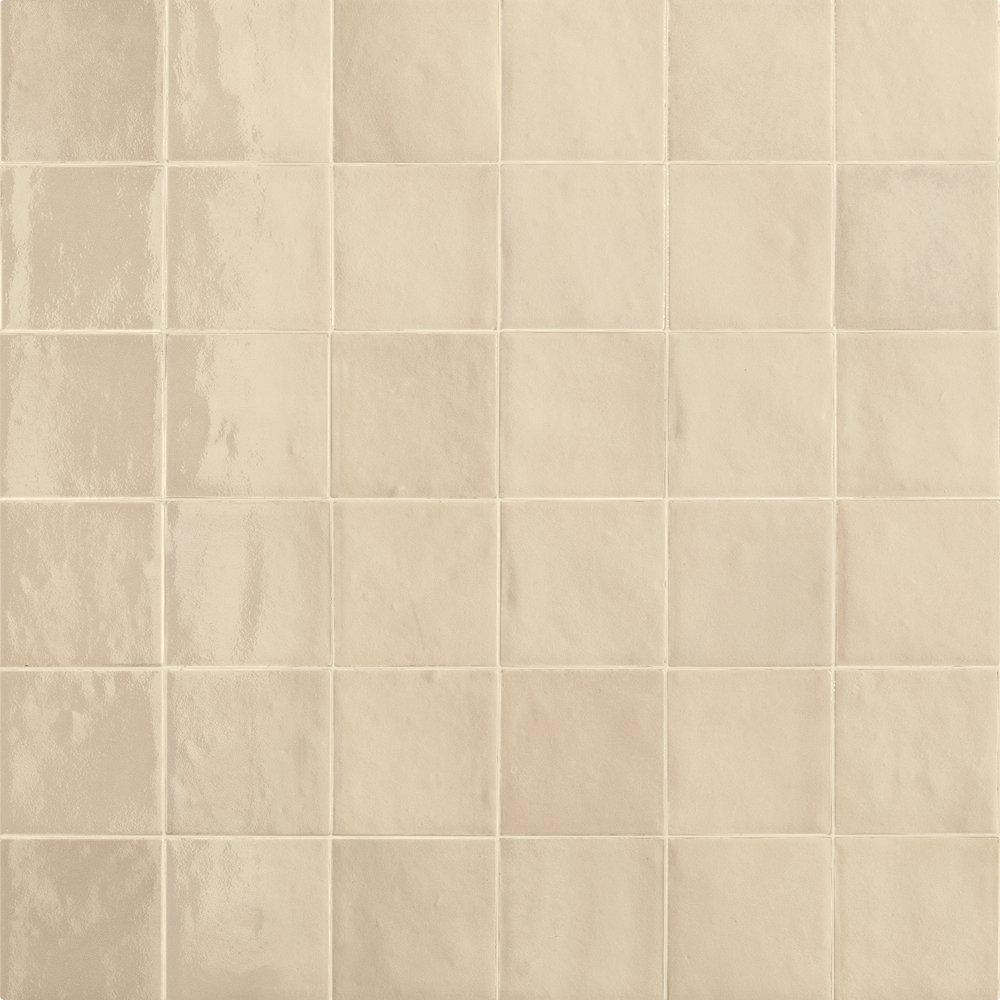 Greenwich 4" x 4" Glossy Tile, Beige