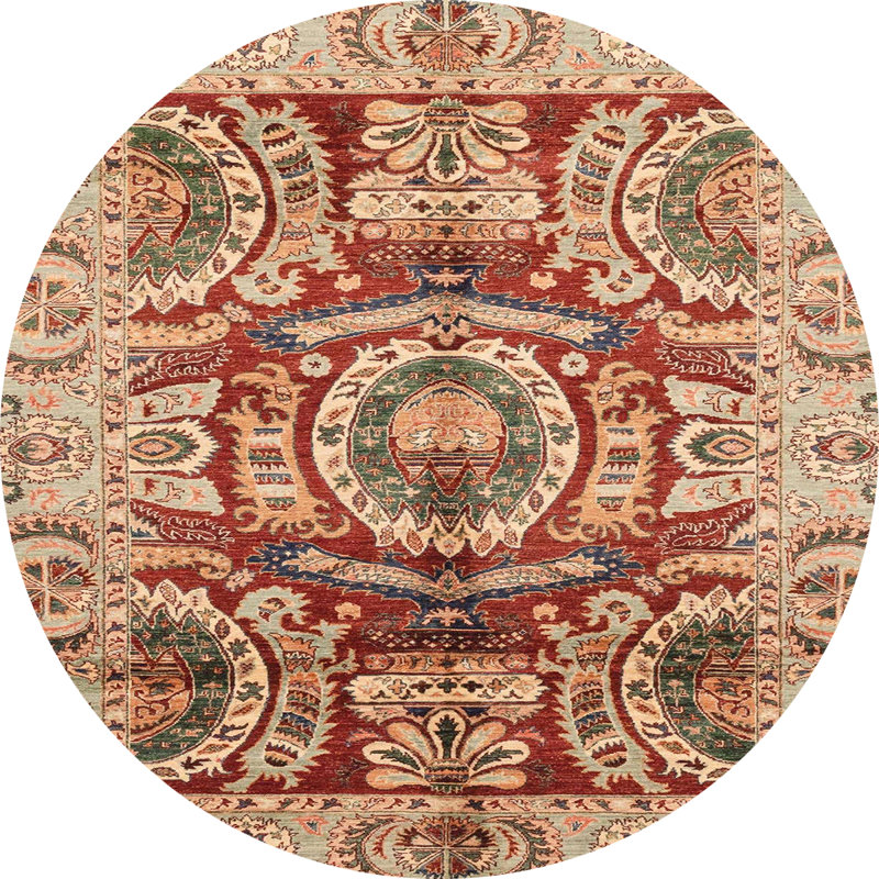 Tapis abstrait moderne 3250, Rond 5 pi