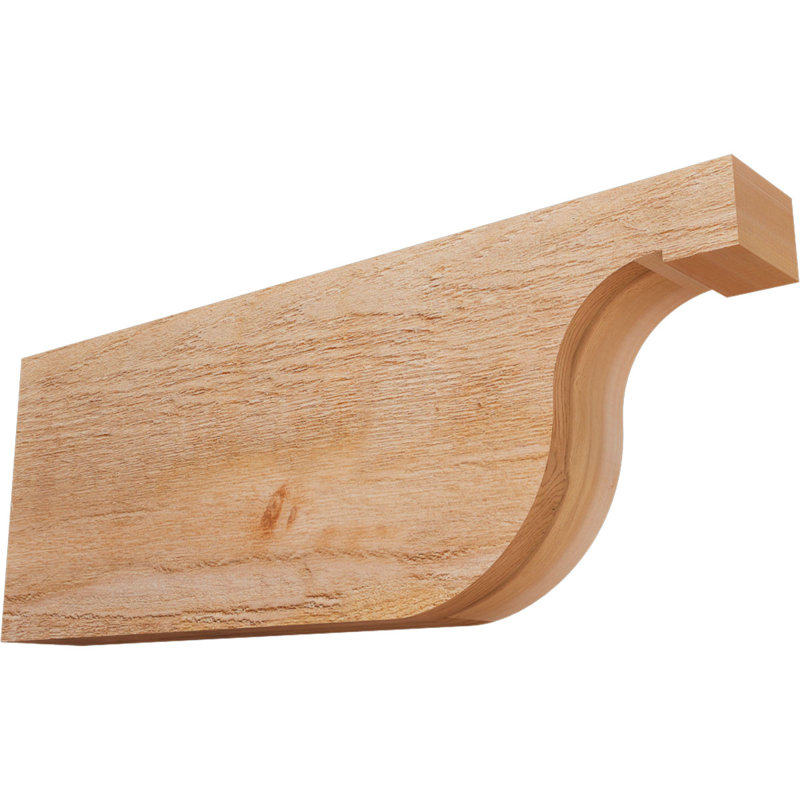 Del Monte Rough Sawn Rafter Tail, Western Red Cedar, 12"H x 4"W x 32"L