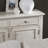 55.5 in. White Solid Wood 3 Drawer 3 Door Sideboard_Buffet Table-1315213579