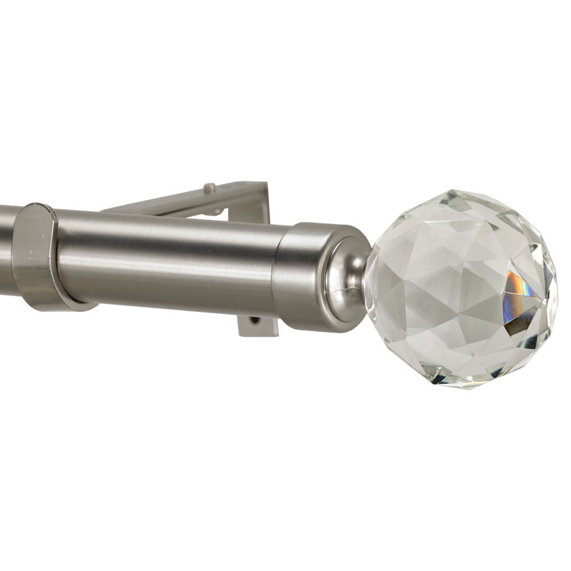 Tringle à rideaux simple 1,13 po, Inoxydable, H 3 po x l 48 po x p 6 po