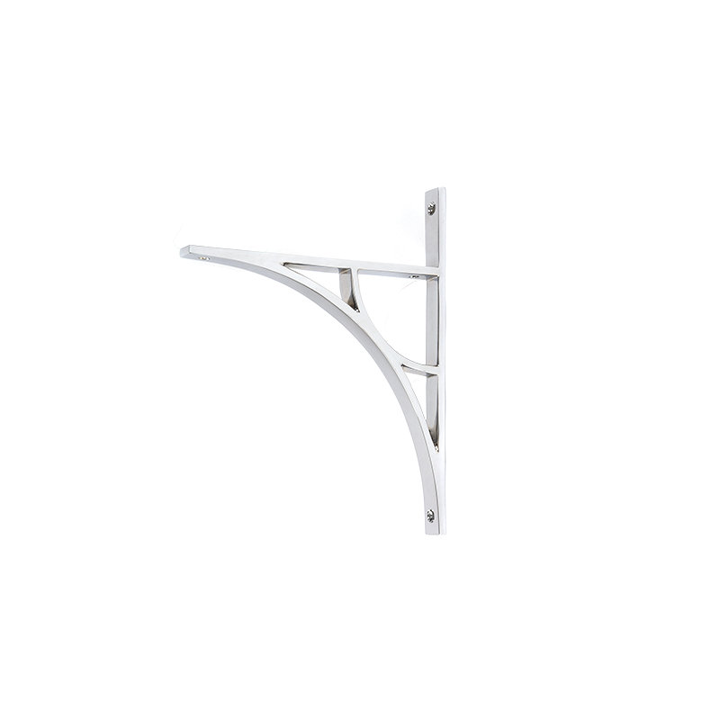 Tyne Shelf Bracket, Polished Chrome, 26cm H x 7.9cm W x 2cm D
