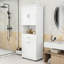 Armoire de salle de bain avec tablettes de rangement et tiroirs-582815082
