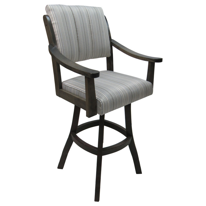 Tabouret de comptoir pivotant Irminger, Plaisir naturel, Gris hiver, Tabouret de bar (siège d'une hauteur de 30 po)