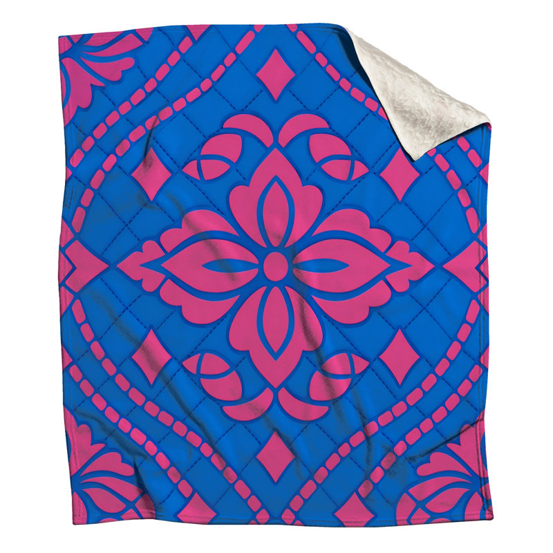 Couvertures florales bleues, 60in W x 80in H