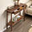 Walnut Solid Wood Rectangular Console Table-904152603