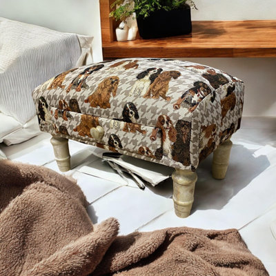 Dallin 40cm Wide Rectangle No Pattern Standard Ottoman with Storage