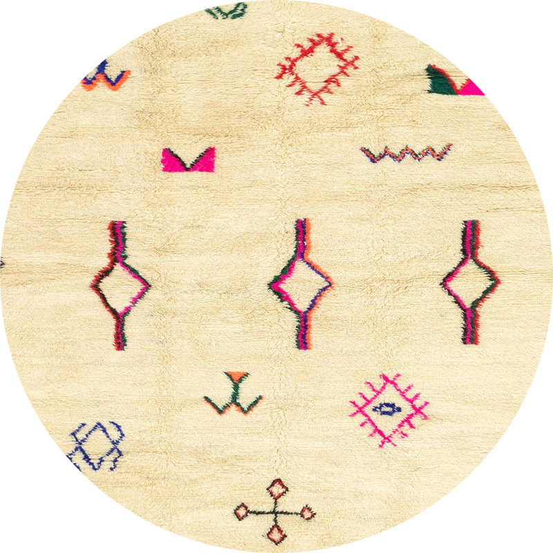 Abstract Indoor Rug, Round 4'