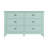 Haven 47.2" Misty Mint 6-Drawer Dresser – Wide Chest With Silver Cup Pulls, Calm Nordic Look, Engineered Wood-1675983920