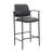 Counter Stool Chair With Black Vinyl Seat & Back, Square Metal Base