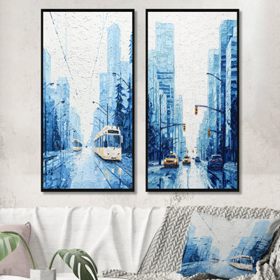 Vancouver Majestic Cityscape I - Cityscapes Wall Art Decor Set of 2