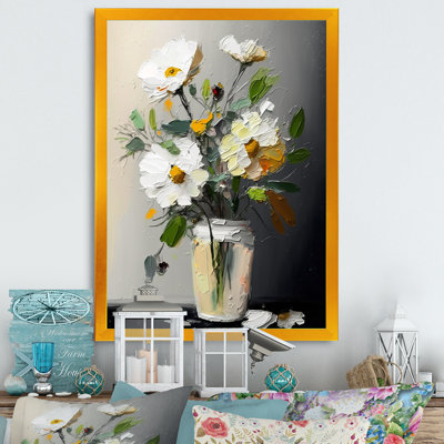 «Still Life with Blossoming White Flowers I», reproduction sur toile