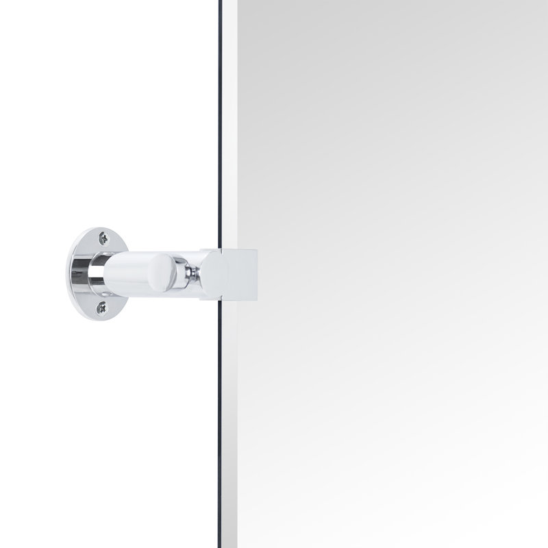Miroir de salle de bain mural, Chrome, 40 po x 30 po