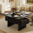 Lift Top Wood Coffee Table with Storage Modern Farmhouse Convertible Living Room Table-500999632