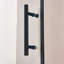 Porte de douche pivotante ajustable simple en alliage d'aluminium noir mat