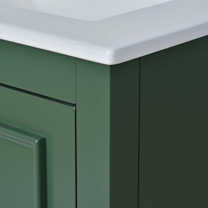 24'' Bathroom Vanity with Ceramic Sink Combo, Green