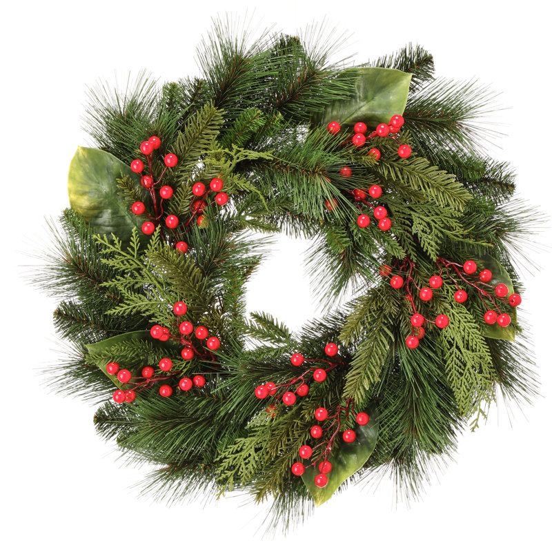 Couronne à épinette 24 po UV Magnolia Berry