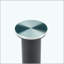 Table basse ronde en verre trempé avec base noire