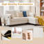 L-Shape Chenille Sectional Sofa with Storage Ottoman,Modern Convertible Couch with Removable Cover,USB and Type-C,Side Pockets,Armrest Pillows
