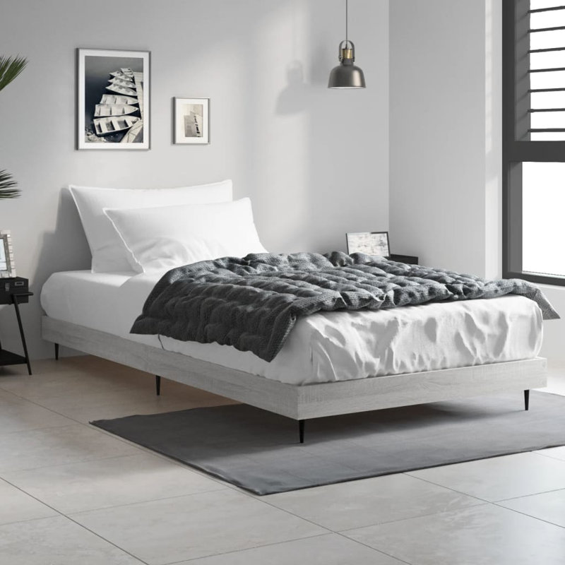 Loginov Bed Frame, Grey Sonoma, 90 x 190cm