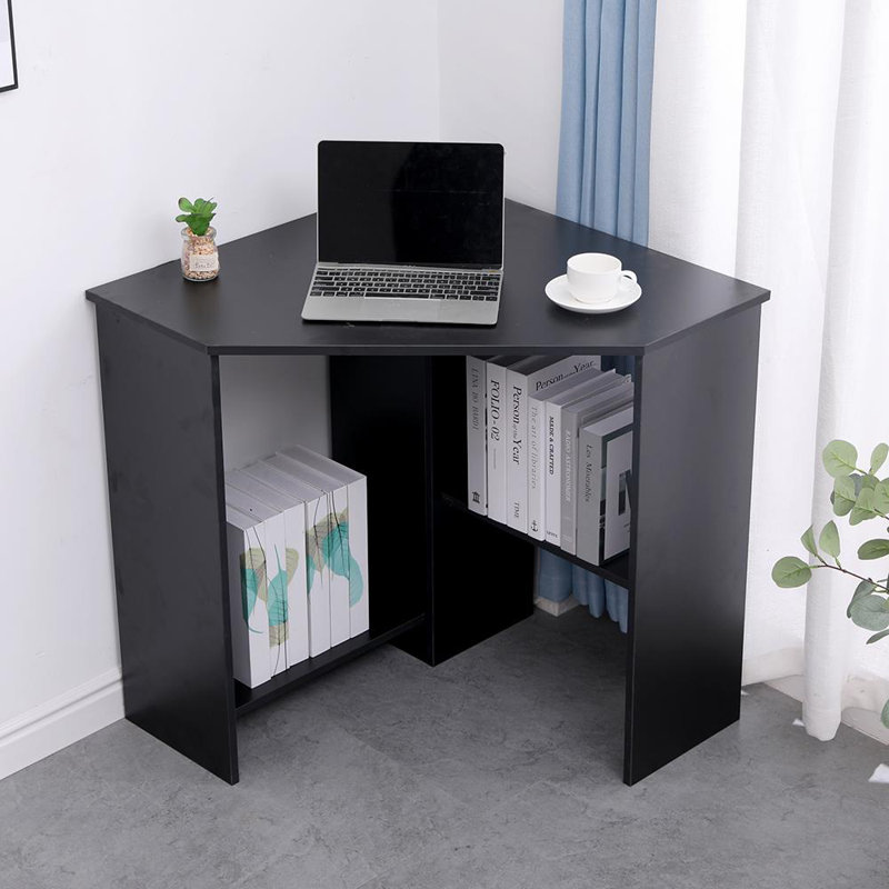 Zytavious Corner Computer Desk, Black