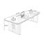 Bureau rectangulaire en pierre-353595380