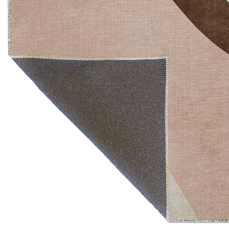 Multi-Colored Mixed Wavy Patterned Creative Modern Decorative Rug, Rectangle 4'11" x 9'10"