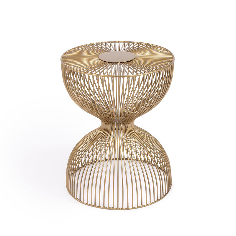 Nicholas Metal Side Table, Gold