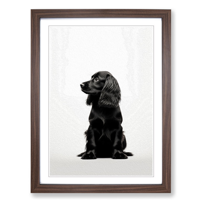 Single Picture Frame Print on Wood, 34cm H x 25cm W, Walnut Framed