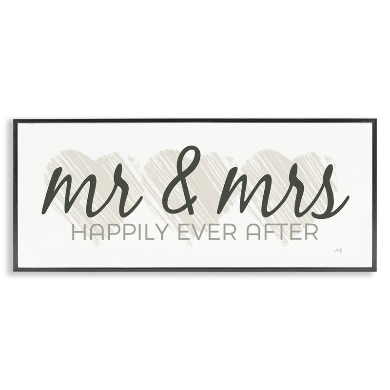 Art romantique giclée par Mr et Mme par Marla Rae, Giclée encadrée noir minuit, H 10 po x l 24 po
