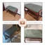 Banc rembourré en velours côtelé vert