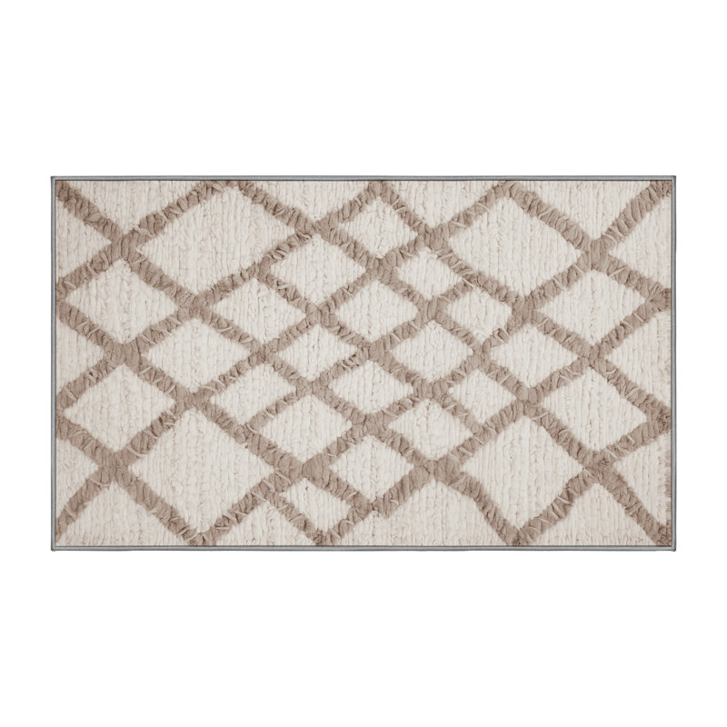 Machine Washable Gray Area Rug, Rectangle 5' x 7'