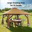  4m X 4m Pop Up Gazebo Canopy Tent W/ Netting Mesh Sidewalls